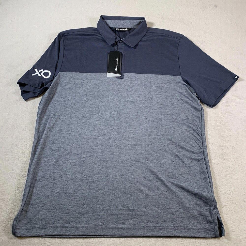 Travis Mathew Shirt Men Large Gray Golf Active Pima Cotton Blend Performance NEW